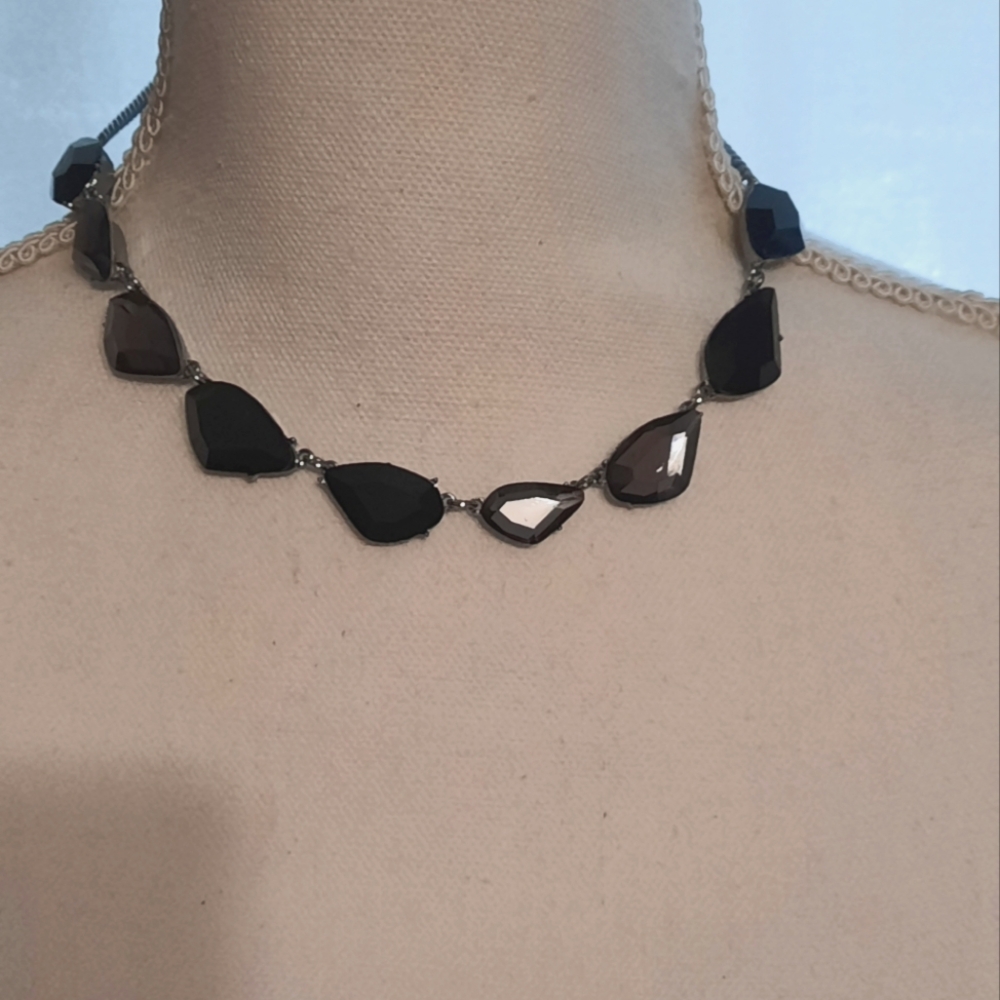 New Simply Vera Vera Wang Black Gemstone Necklace